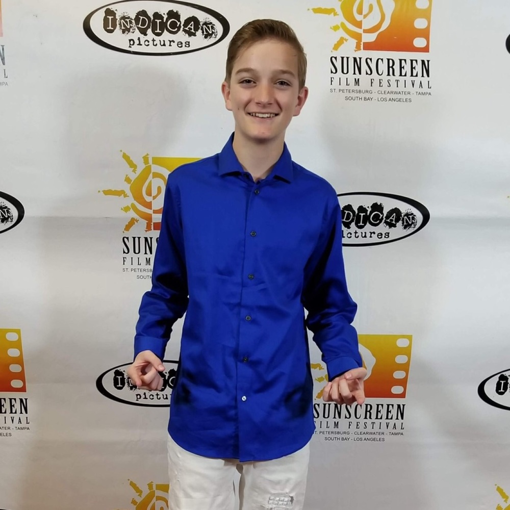 Big Boys Calvin Klein Sateen Button Down Shirts